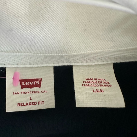 Levi's Men's Relaxed-Fit Long Sleeve Colorblocked Rugby polo size Large - Picture 4 of 5